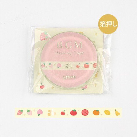 閃閃水果 燙金 紙膠帶